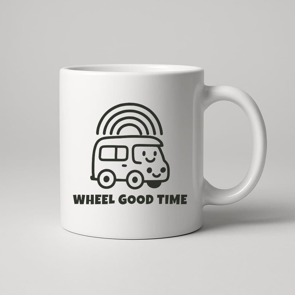 Wheel Good Time mug, White