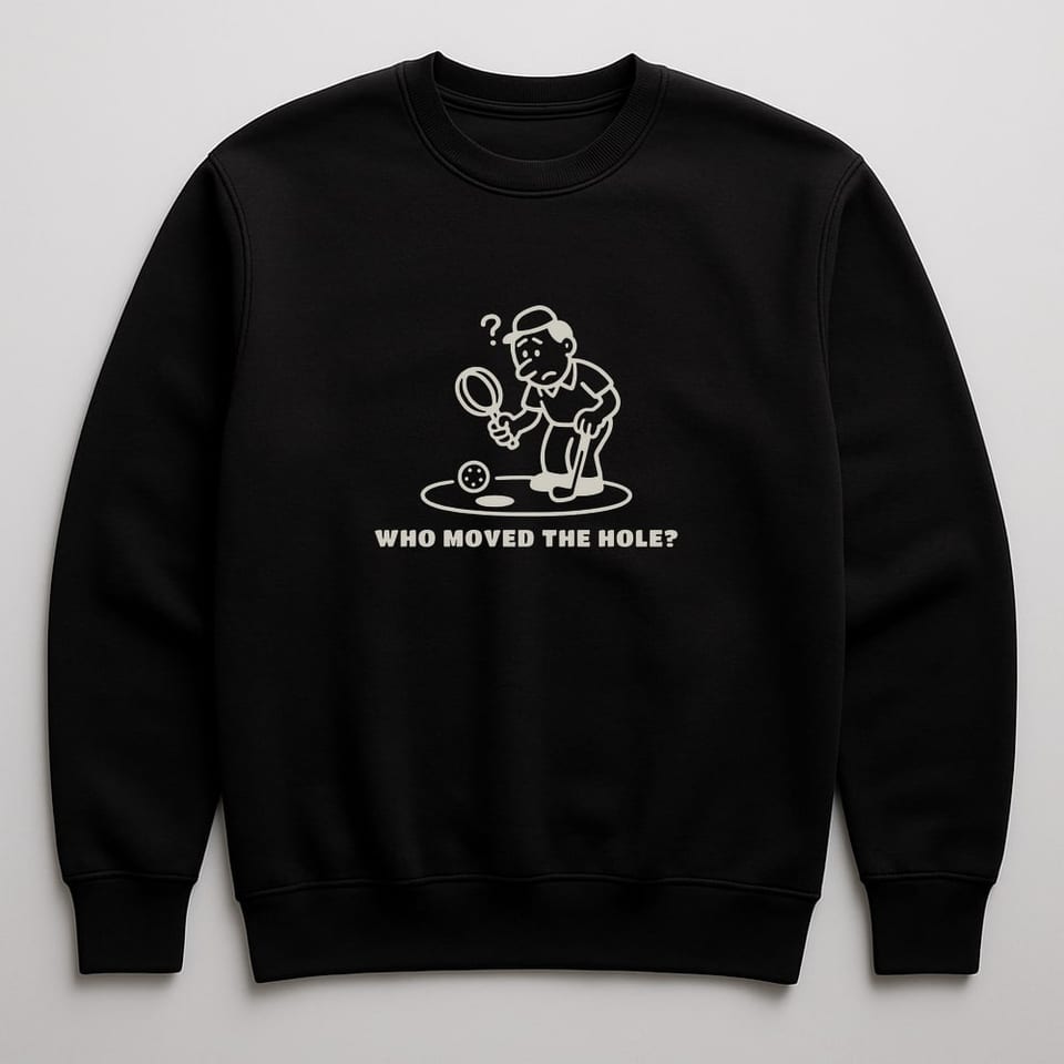 Who Moved the Hole? sweatshirt, Black