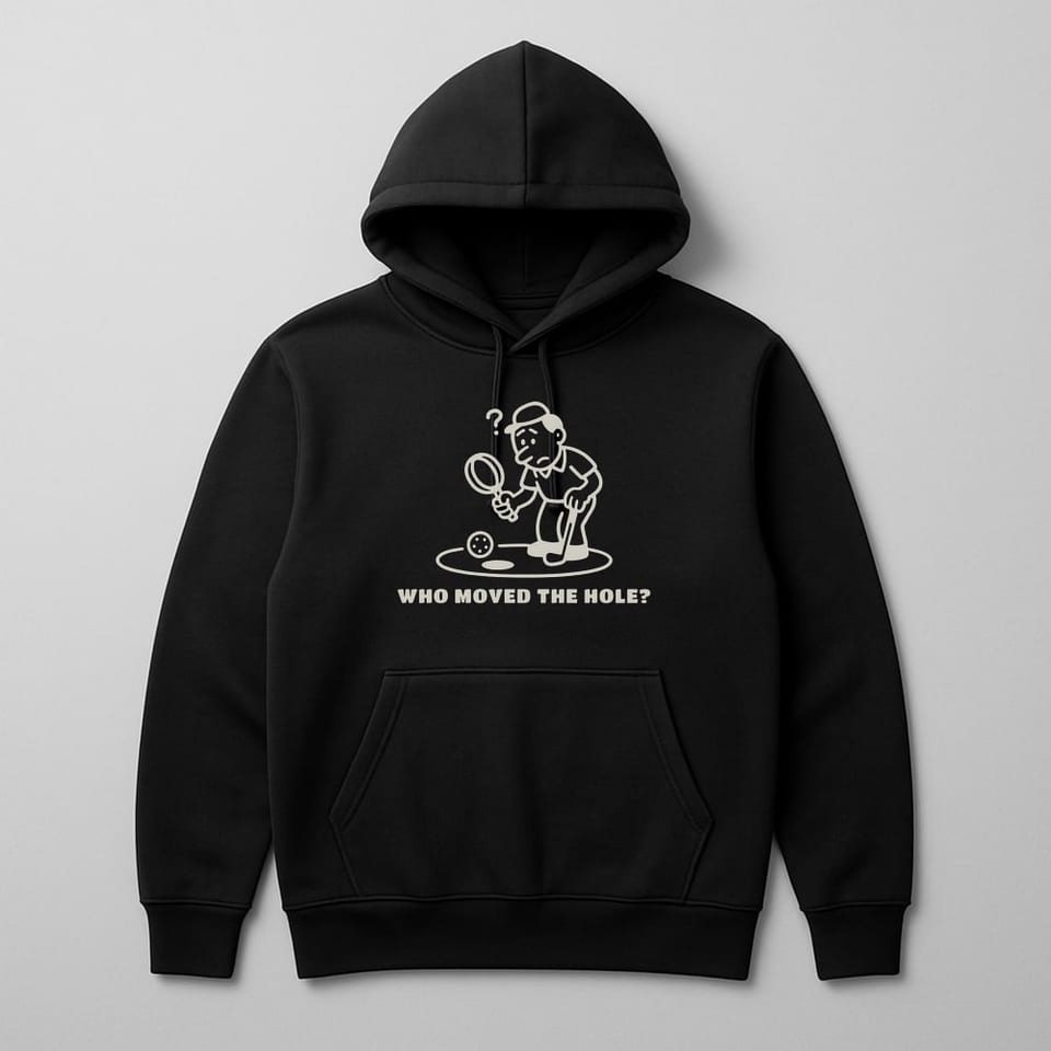 Who Moved the Hole? hoodie, Black