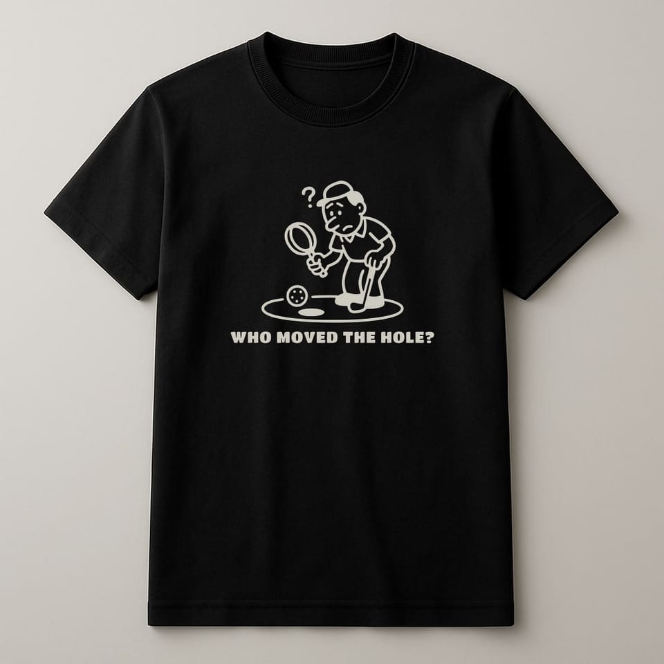 Who Moved the Hole? tee, Black