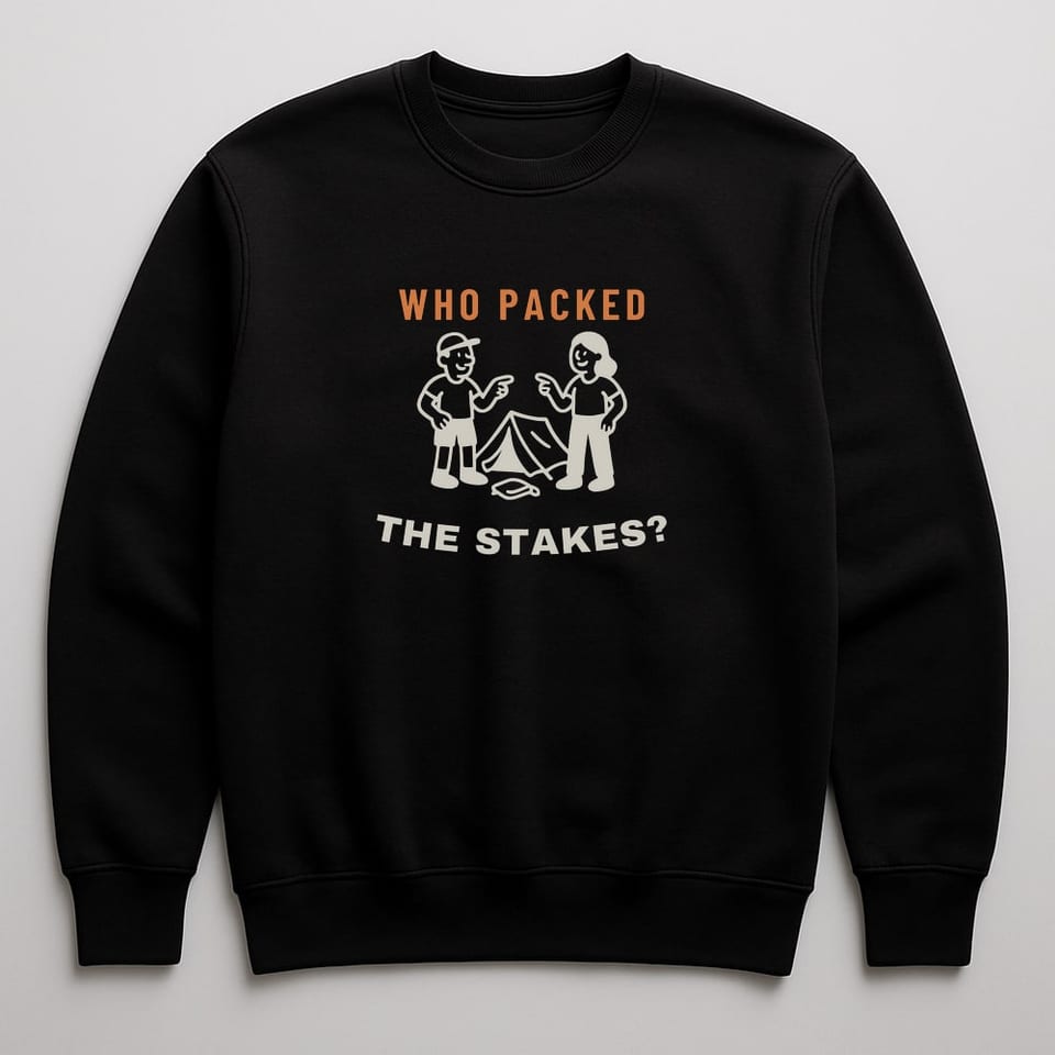 Who Packed the Stakes? sweatshirt, Black