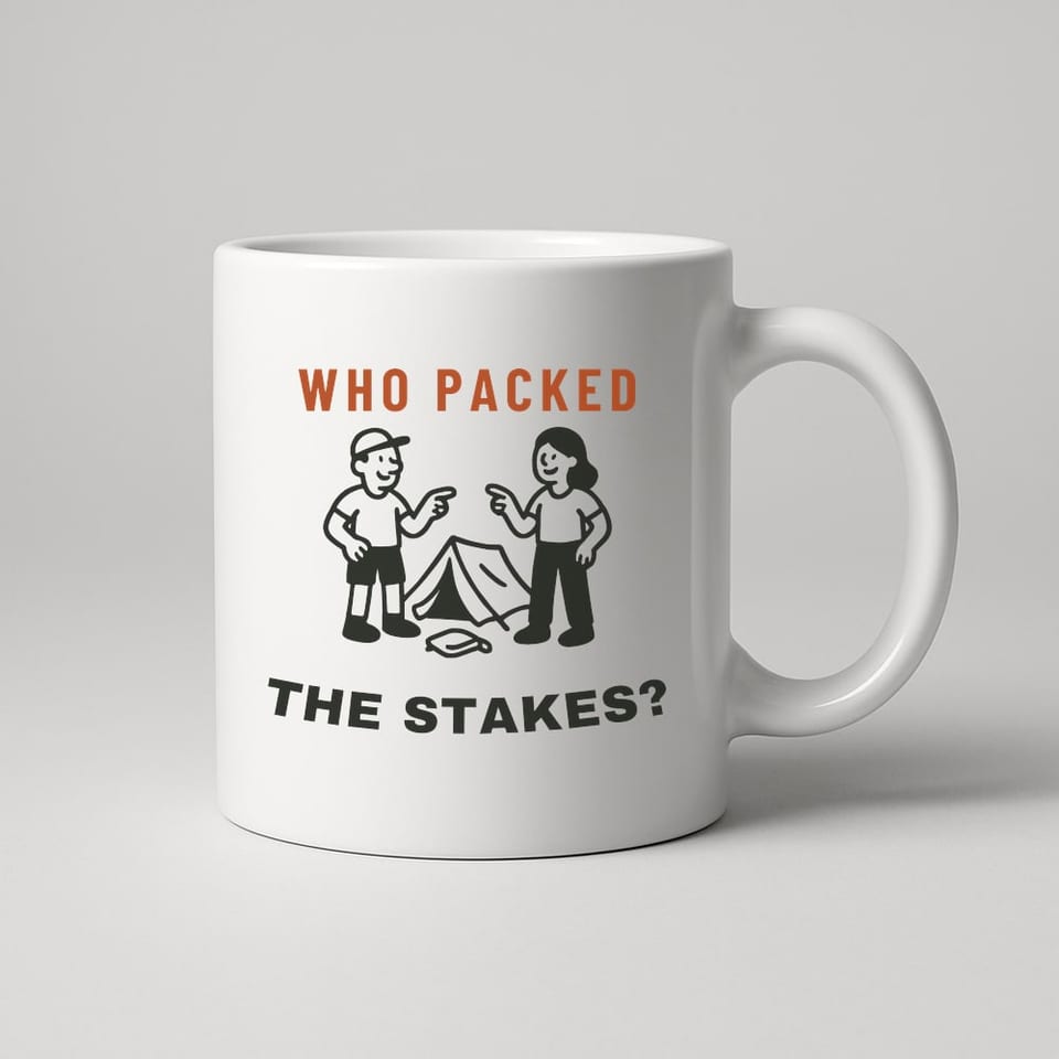 Who Packed the Stakes? mug, White