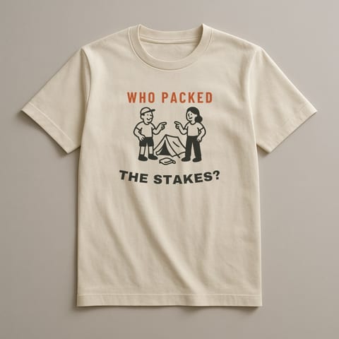 Who Packed the Stakes? tee, Natural