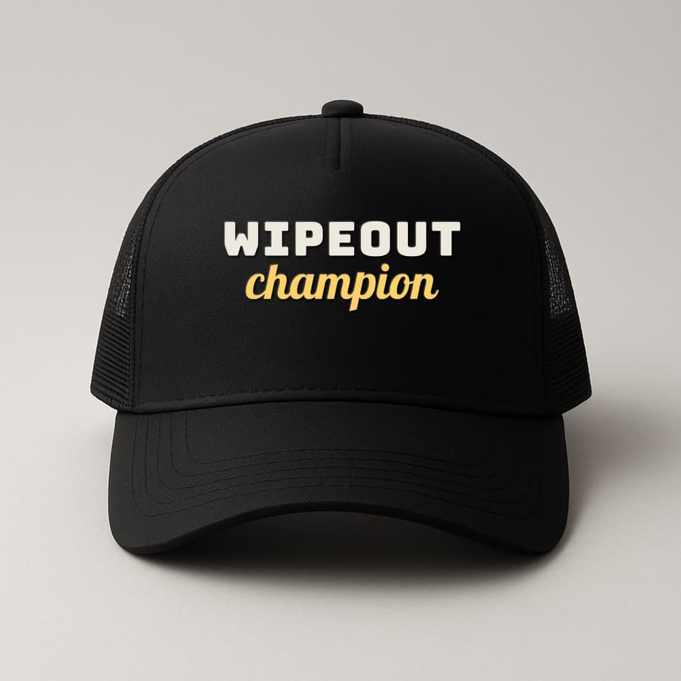 Wipeout Champion trucker hat, Black