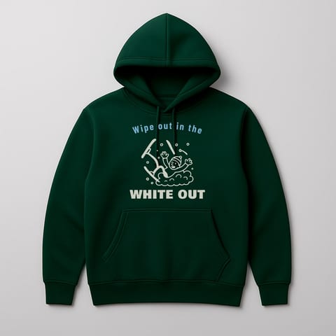 Wipe Out in the White Out hoodie, Forest